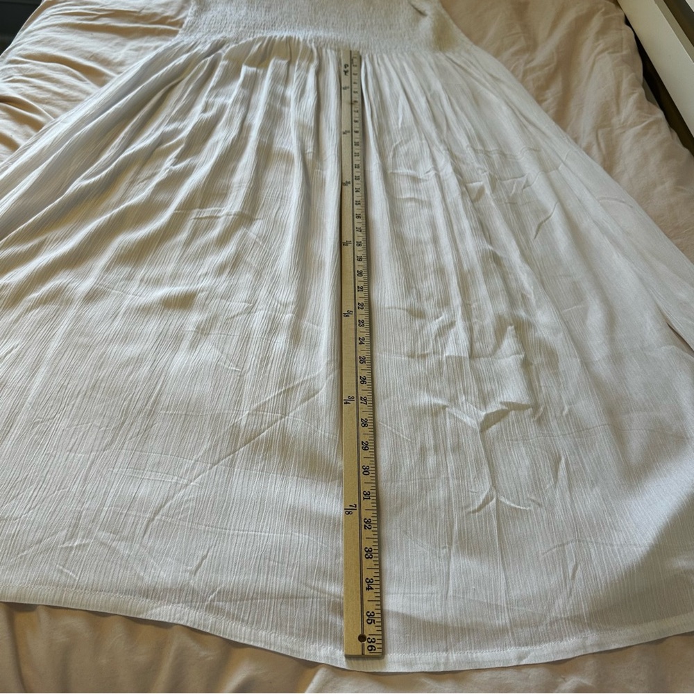 Dalin White Maxi Dress Sleeveless Smocked Bodice Cottagecore Size XL - Picture 6 of 8